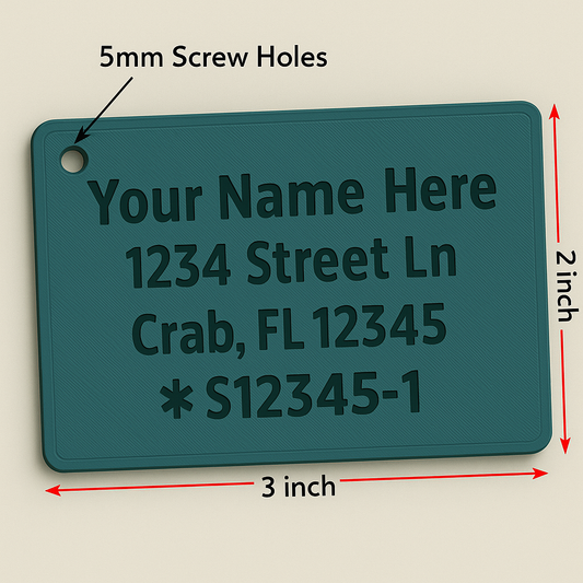 Custom crab/lobster pot ID tags (6-Pack)