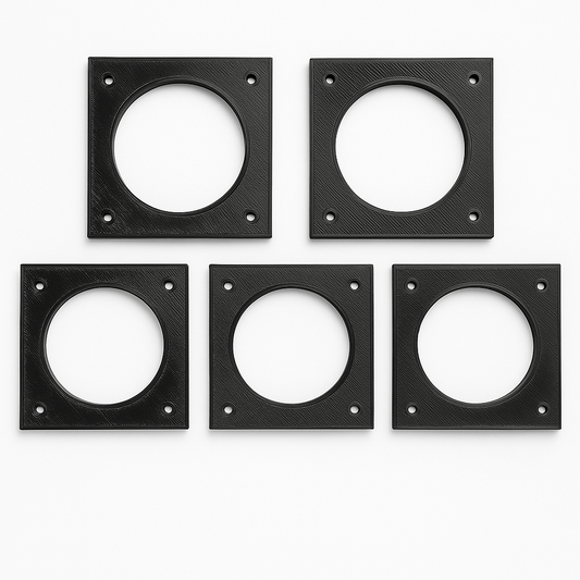 Five-pack of Florida stone crab trap escape rings made from durable plastic for sustainable and legal crabbing.