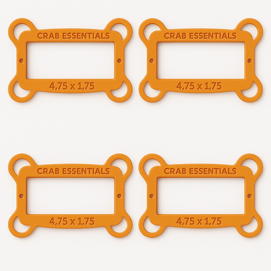 Four-pack of Terrapin Excluder Devices (TED) designed for crab traps to exclude non-target species and comply with legal crabbing standards